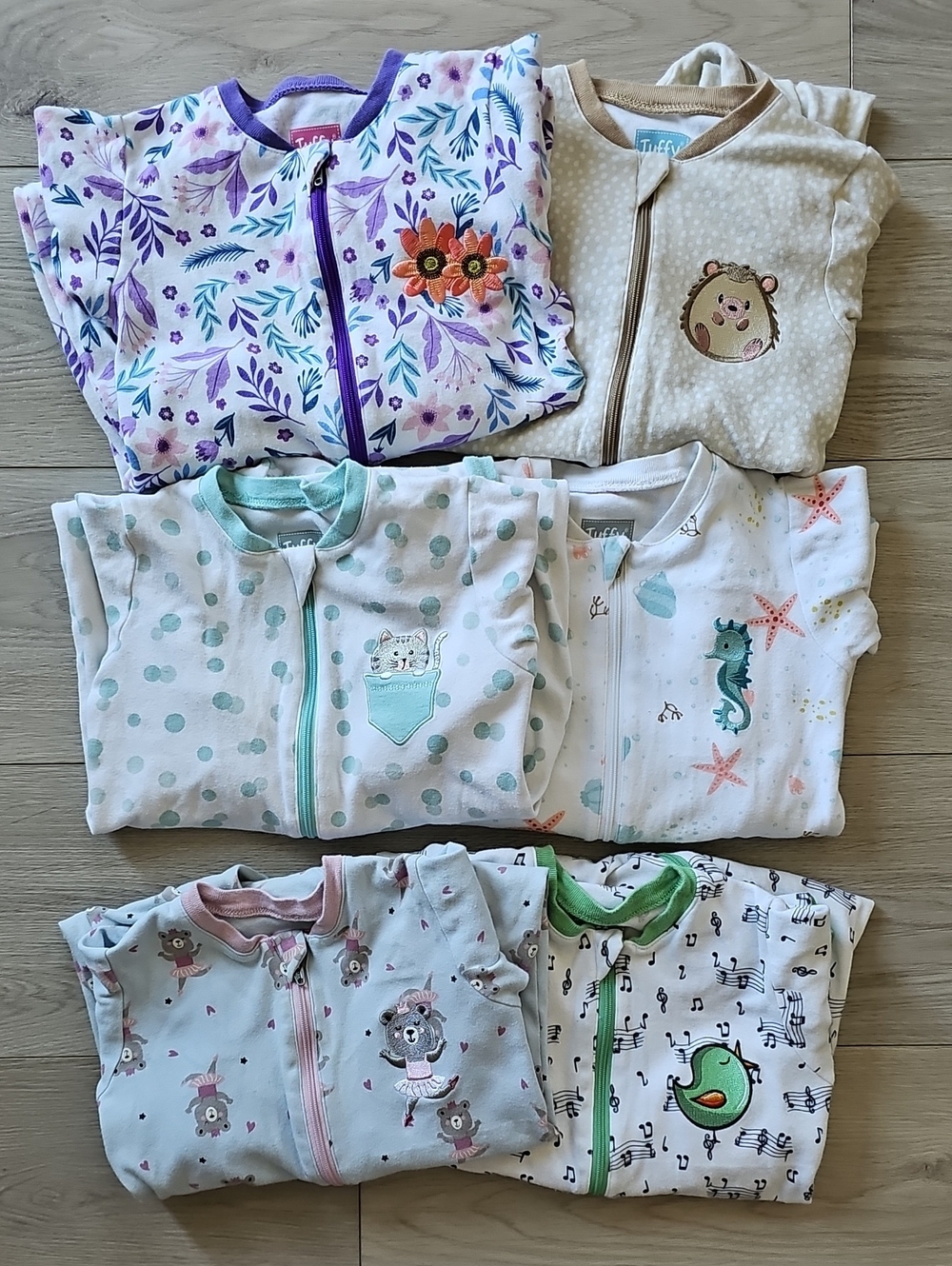 Tuffy Footed Sleeper Lot Of 6 (18 Months & 24 Months) Varying Conditions - Read